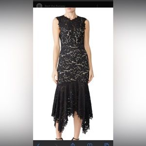 Lace black cocktail dress